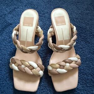 Dolce Vita Braided Sandals - Cream, Brown, Tan